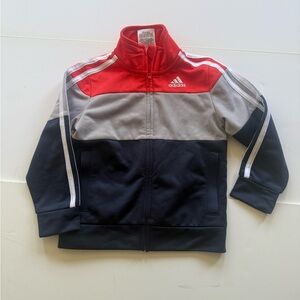 Adidas Red Gray Black Youth Track Jacket 2T